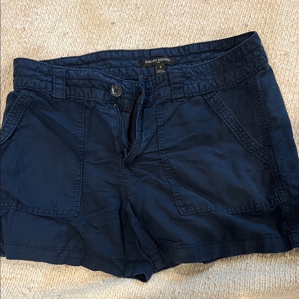 Banana Republic Women's Dark Blue Cargo Shorts